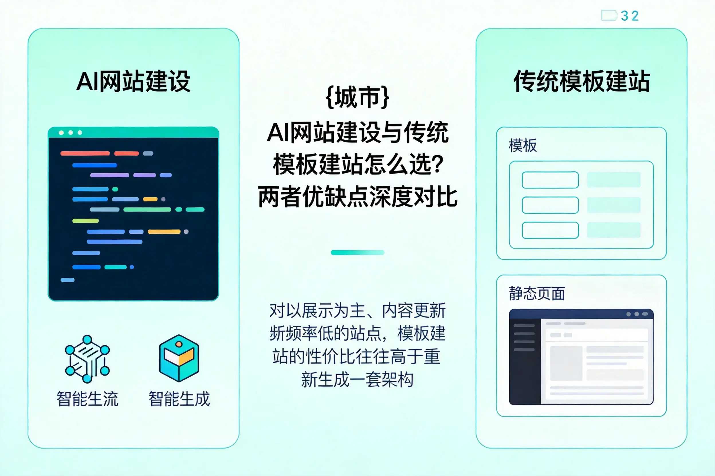 宁波AI网站建设与传统模板建站怎么选？两者优缺点深度对比