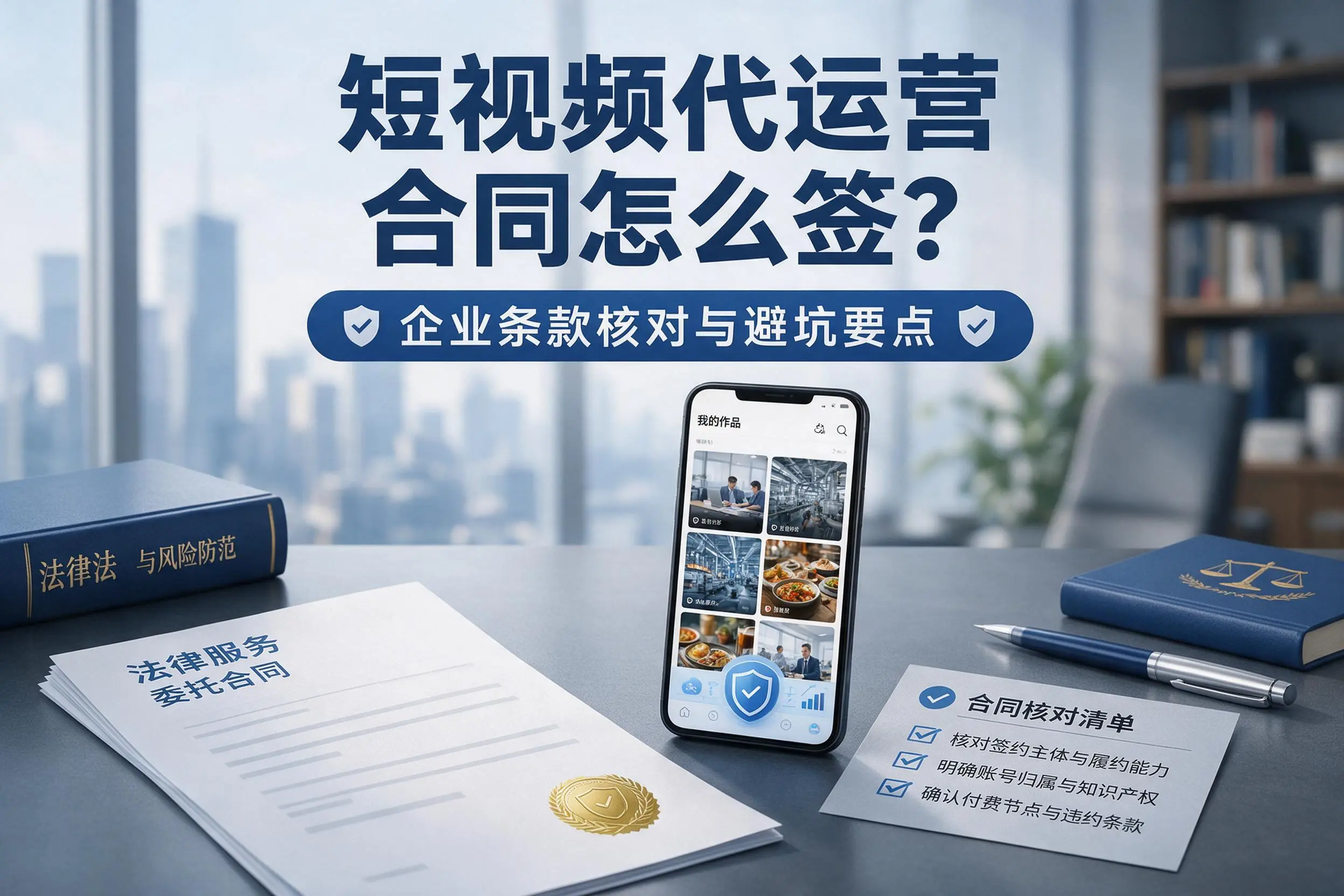短视频代运营合同怎么签？宁波企业条款核对与避坑要点