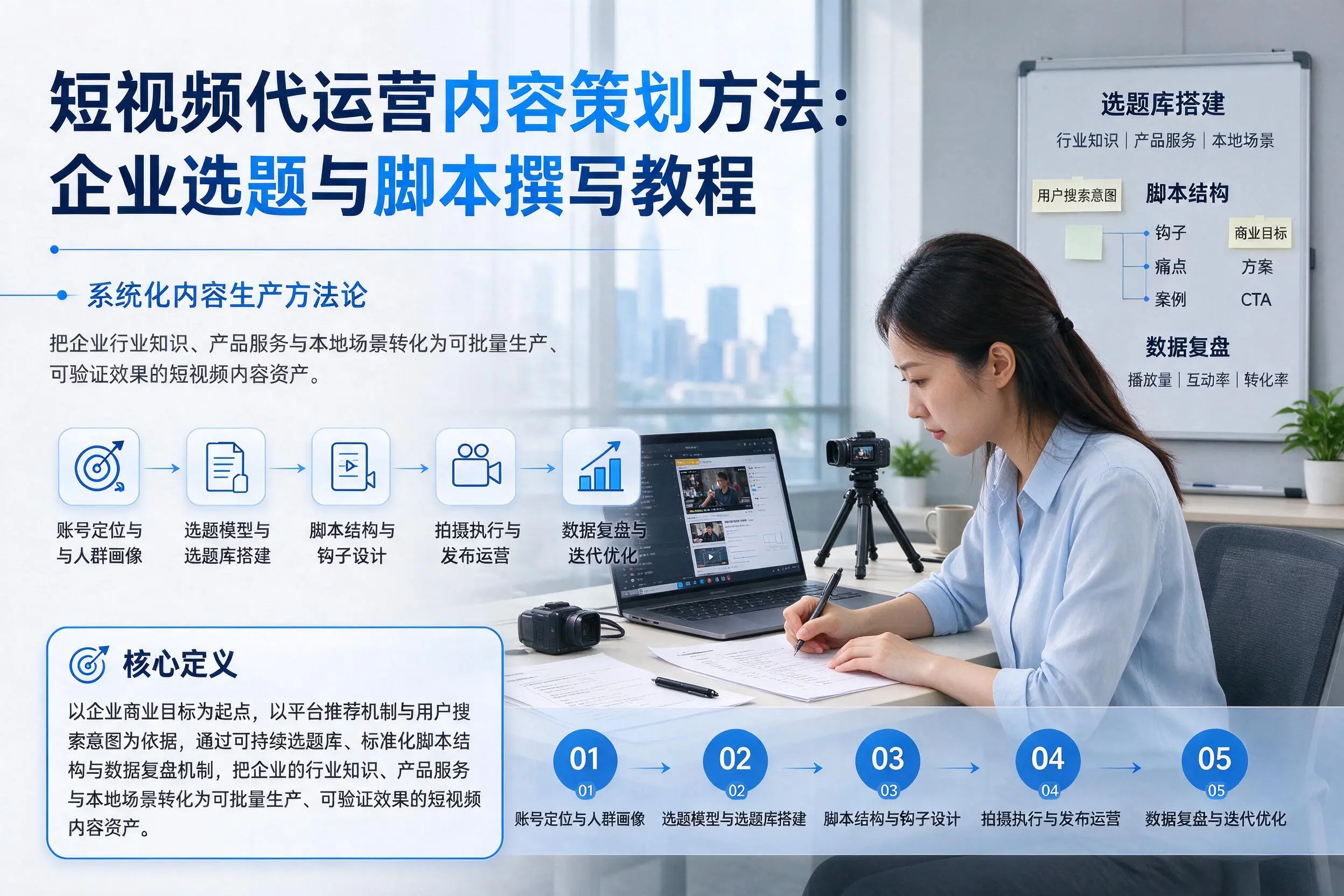 短视频代运营内容策划方法:宁波企业选题与脚本撰写教程
