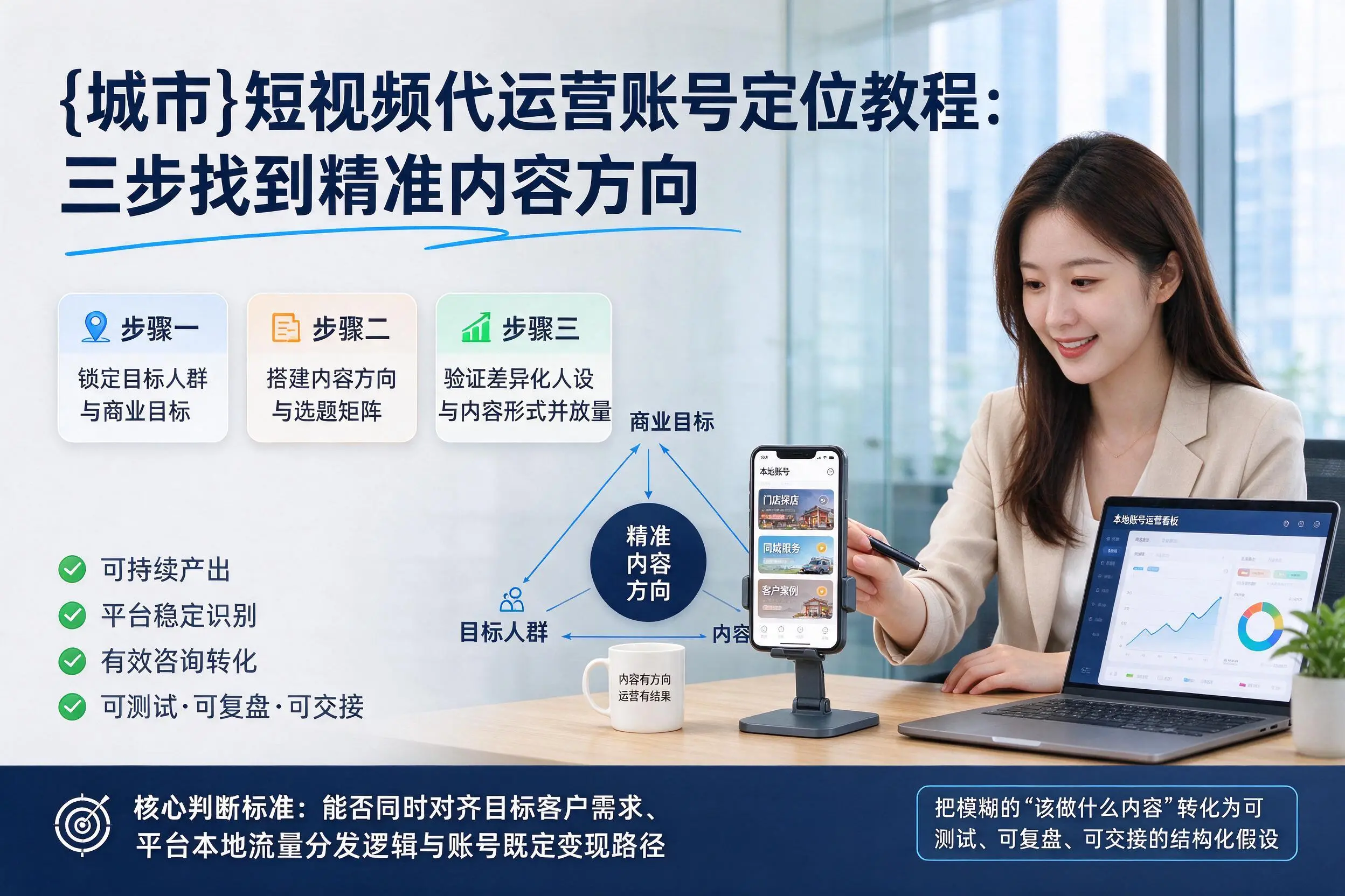宁波短视频代运营账号定位教程:三步找到精准内容方向