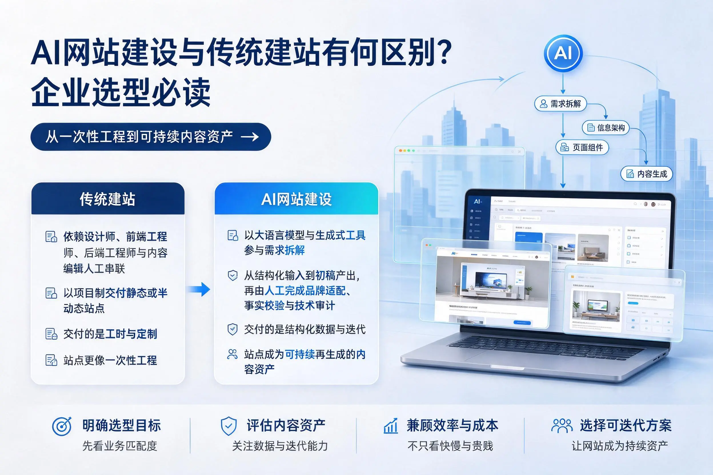 AI网站建设与传统建站有何区别？宁波企业选型必读