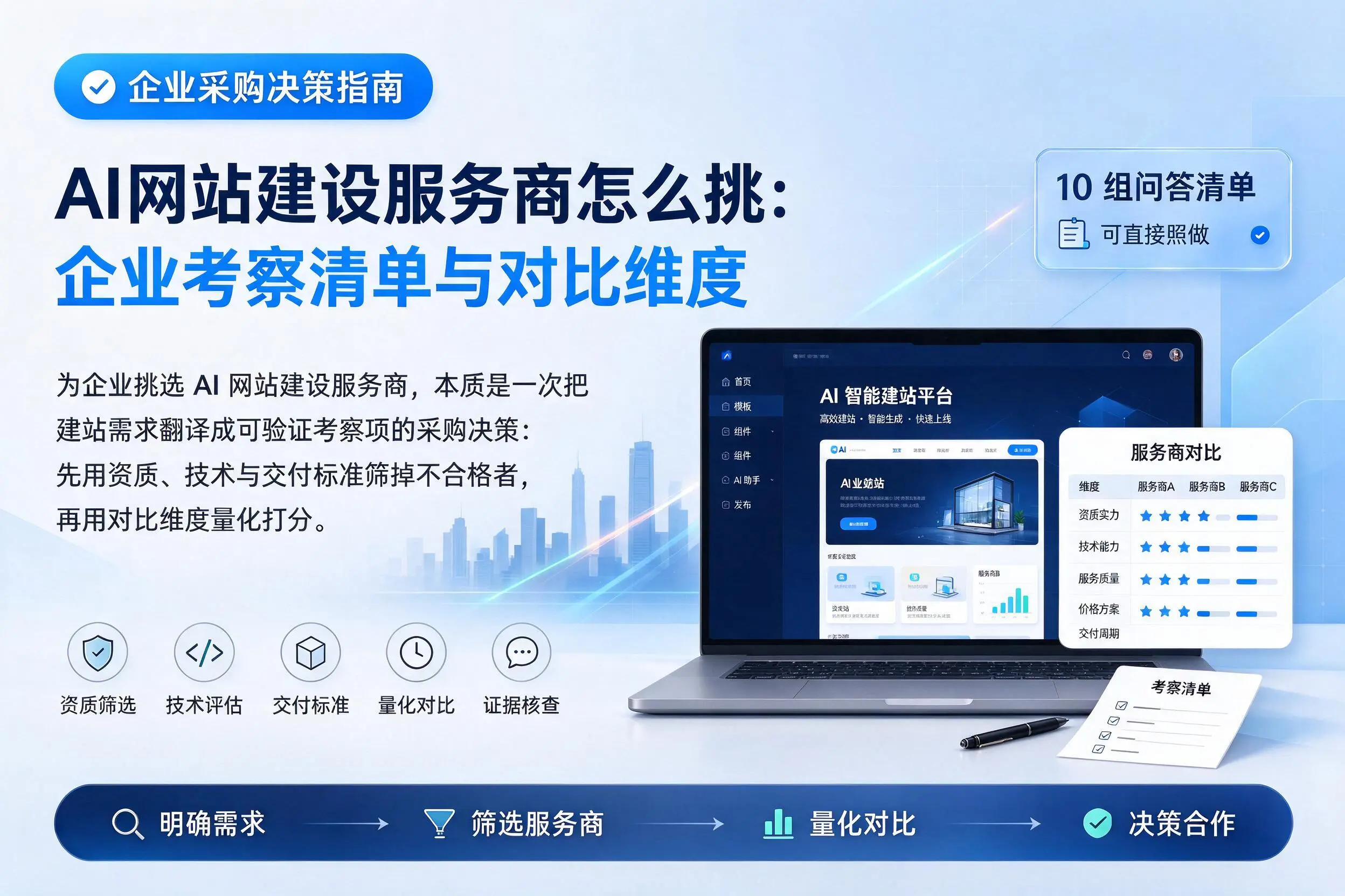 AI网站建设服务商怎么挑：宁波企业考察清单与对比维度