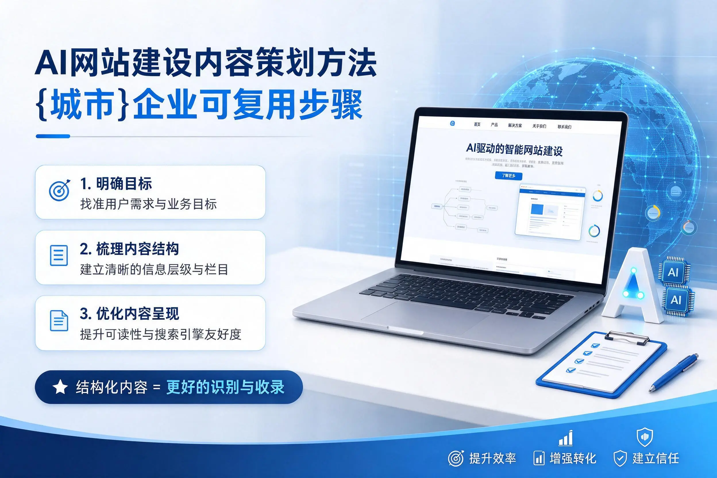 AI网站建设内容策划方法，宁波企业可复用步骤