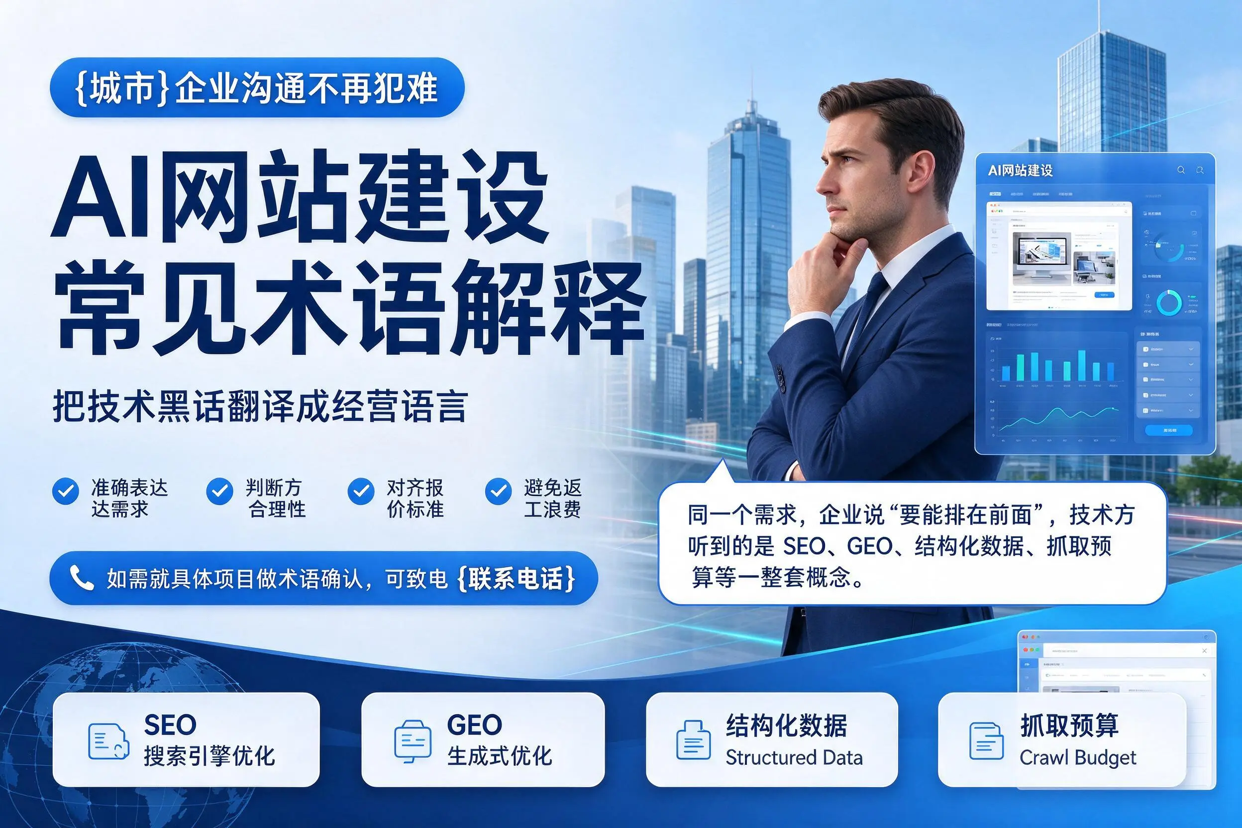 AI网站建设常见术语解释，宁波企业沟通不再犯难