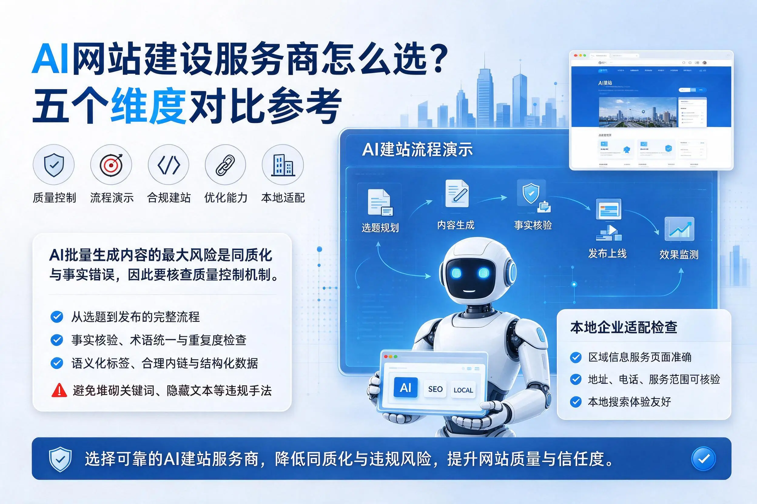 宁波AI网站建设服务商怎么选？五个维度对比参考