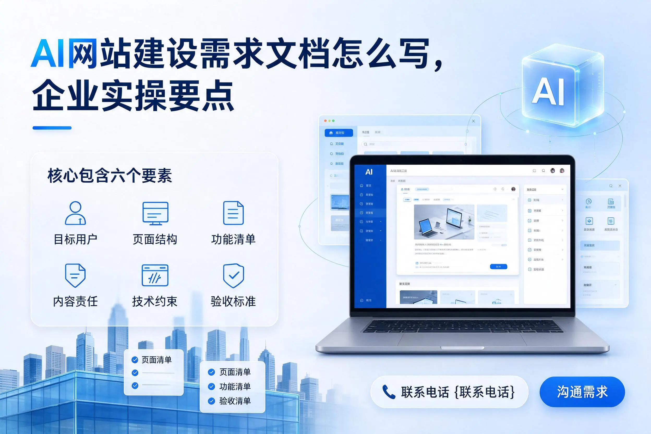 AI网站建设需求文档怎么写,宁波企业实操要点