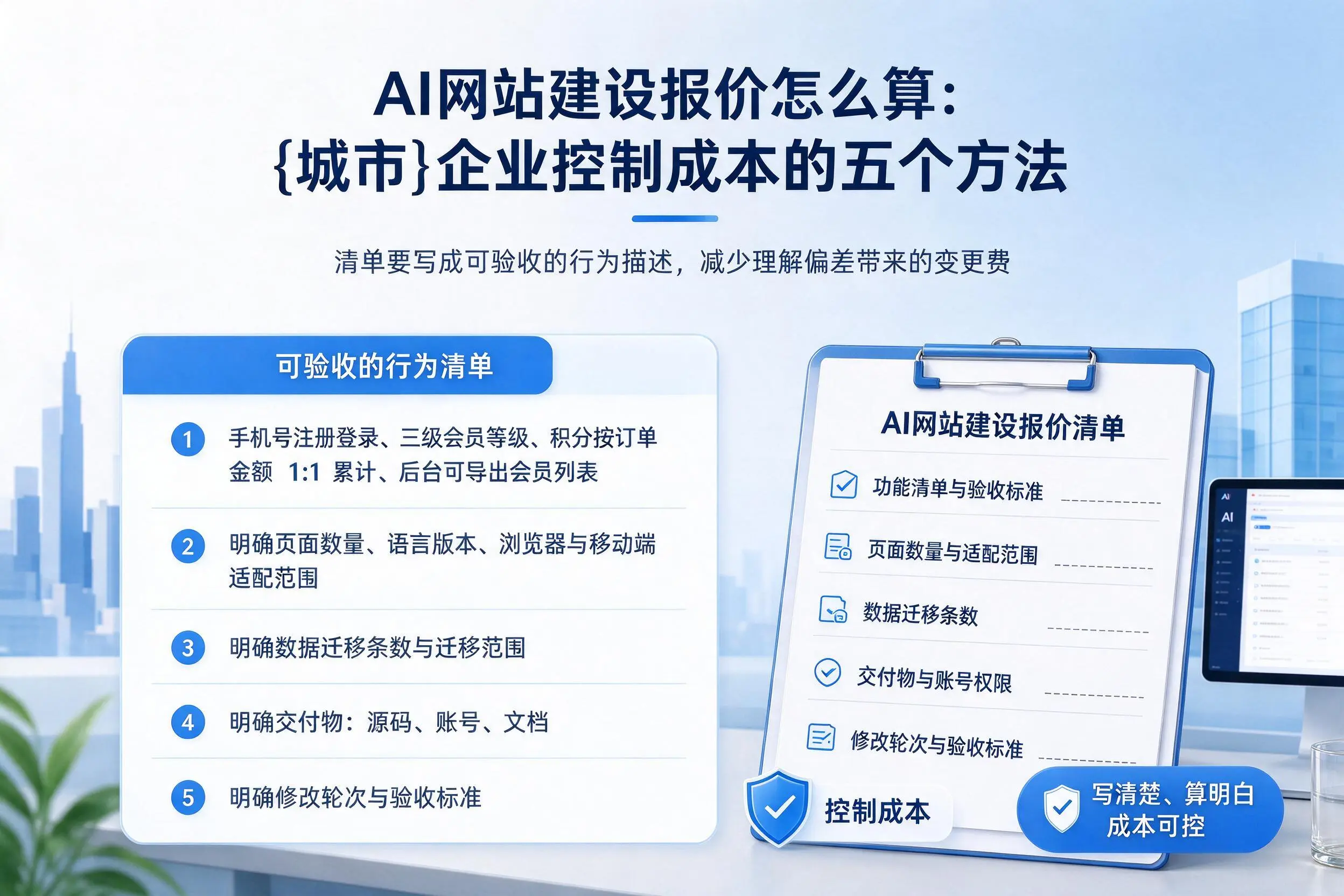 AI网站建设报价怎么算:宁波企业控制成本的五个方法